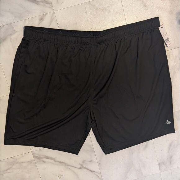 Zelos Men's Size 4X Athletic Gym Shorts Big & Tall Black | Drawstring | Pockets - Picture 1 of 9